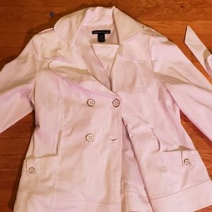 White button down coat